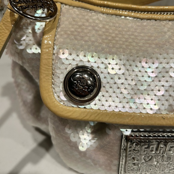 Coach x Poppy Sequin Shoulder Bag with Yellow Trim-LIMITED EDITION - Picture 3 of 13